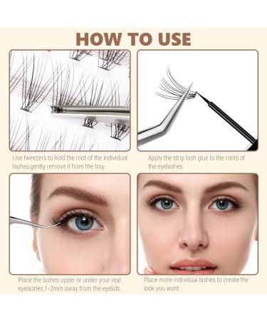DIY Eyelashes Set - 8-12mm Mix Cluster False Eyelashes | 0.07mm C Curl | No Glue Eye Makeup - Buy Online on GoSupps.com