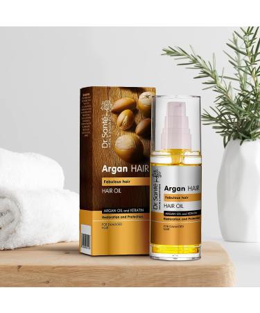 Dr. Sante Argan and Keratin Hair Oil Serum - 50ml | Repair Damaged Hair - Buy Online on GoSupps.com
