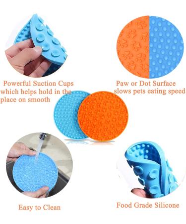 5.9in Silicone Lick Pad for Dogs - Super Suction Bathing Pad for Easy Shower Grooming - Pet Slow Feeder and Training Treat Mat - OPaw+BDot - Buy Online on GoSupps.com
