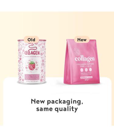 Premium Raspberry Flavour Collagen Powder with Hyaluronic Acid 400g | Bovine Collagen Type I II III Supplement for Women | Hydrolyzed Peptides with 8 Amino Acids | Alpha Foods 26 Servings - Buy Online on GoSupps.com