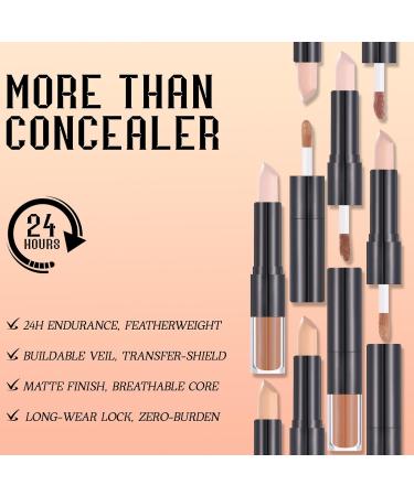 UShinein Glide&Hide Blurring Concealer Concealer & Contour Stick Creamy Texture concealers & Correctors Dark Circles and Wrinkles Dual Formula Liquid Tip & Balsem Stick Langdurige makeup up 1 - Buy Online on GoSupps.com