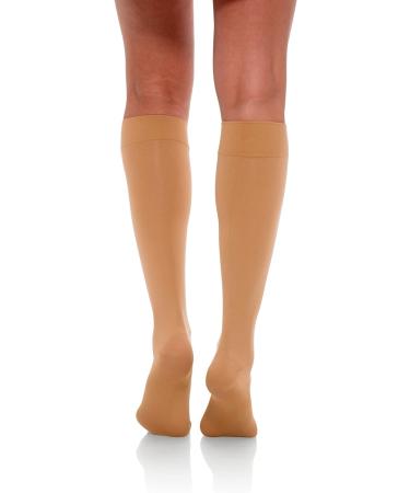 JOMI Compression Knee High Stockings 15-20mmHg Opaque Closed Toe - Small Beige - Buy Online on GoSupps.com