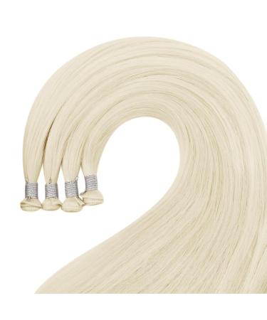 Youngsee Virgin Weft Tressen Blond 50cm - Real Hair Extensions Easy Weaving Remy 25g #1000 - Buy Online on GoSupps.com