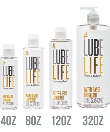 Lot of 7 - Lube Life Have A Splash Water Base Lubricant 8 fl oz