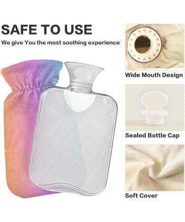 Yellow Blue Gradient Hot Water Bottle - 1L Pain Relief Hand & Foot Warmer for Kids & Adults - Buy Online on GoSupps.com