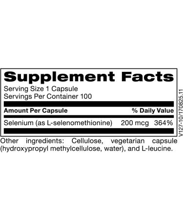 Klaire Labs Seleno Met - 200mcg Selenium Selenomethionine | Antioxidant Support | 100 Capsules - Buy Online on GoSupps.com