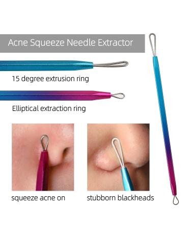 Pimple Popper Tool Kit - Blackhead and Whitehead Remover for Face, Nose, Forehead - Buy Online on GoSupps.com