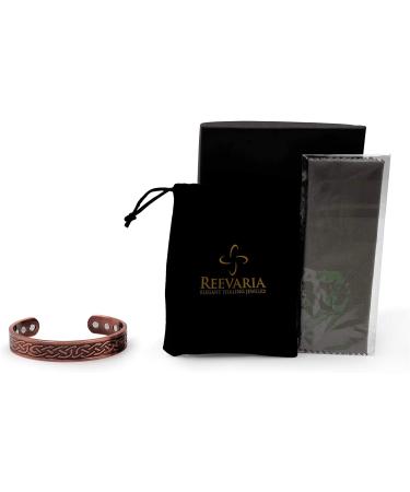 Large Copper Celtic Magnetic Cuff Bracelet for Men | Heavyweight Design with 10 Magnets - Buy Online on GoSupps.com