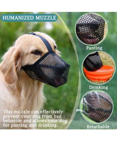 Premium Dog Muzzle - Adjustable Soft Cover for Small Medium & Large Dogs | Poisoned Bait Protection Bite & Chew Prevention (Snout 8 - 9 ) - Buy Online on GoSupps.com