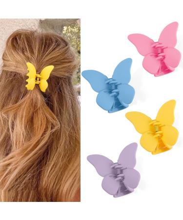 Canitor Small Hair Clips 1.9"Hair Claw Clips Butterfly Hair Clips Claw Clips Mini Hair Clips Hair Clips for Girls … (Medium, Style-08) Medium Style-08