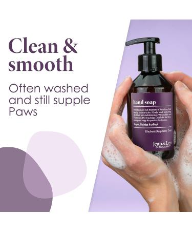 Jean&Len Moisturizing Liquid Hand Soap - Rhubarb Raspberry Scent - Silicone & Paraben Free - Vegan - 8.4 Fl Oz - Buy Online on GoSupps.com