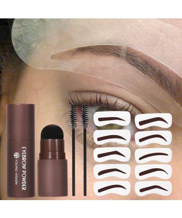 Shop MFJS Light Brown Eyebrow Stamp Set | Long-Lasting Fine Texture | Natural Eyebrows Sweat-Resistant Sponge Head | International Shipping - Buy Online on GoSupps.com