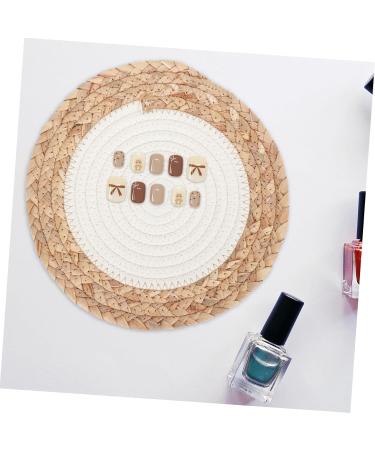 Ipetboom Nail Work Woven Cushion 1pc Nail Salon Prop Woven Display Mat Nail Art Tool Nail Art Hand Pillow Manicure Cushion Manicure Display Pad To Weave Woven Mat Ornaments Cotton Thread - Buy Online on GoSupps.com