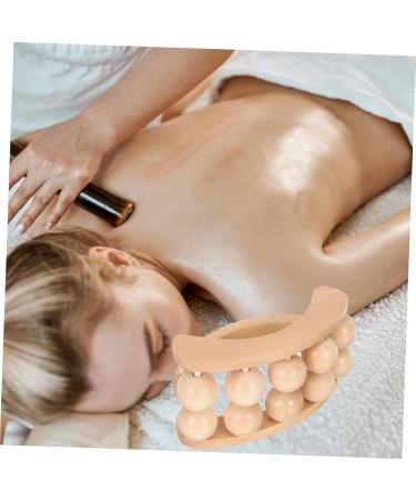 Beatifufu Neck Roll Wooden Massage Roller - Portable Manual Massage Device for Relaxation - Buy Online on GoSupps.com