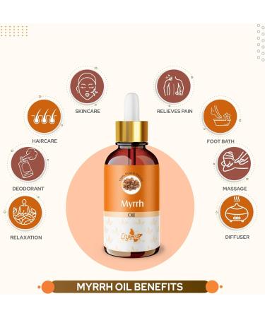 Crysalis Myrrh Oil (Commiphora Myrrha) 100ml - 100% Pure & Organic Essential Oil for Skin, Hair & Aromatherapy Massage - Buy Online on GoSupps.com
