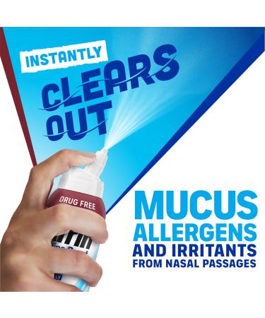 Afrin Saline Burst Extra Strength Daily Nasal Mist, Nose Spray for Everyday Congestion Relief, Hypertonic Seawater Saline Nasal Spray with Dual Nozzle, Drug Free Sinus Rinse, 5 oz - Buy Online on GoSupps.com
