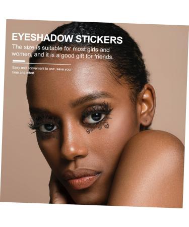 WOONEKY 4 Pairs Halloween Eyeliner Stickers Day of The Dead Face Tattoos Cat Eye Makeup Sticker Pvc - Buy Online on GoSupps.com