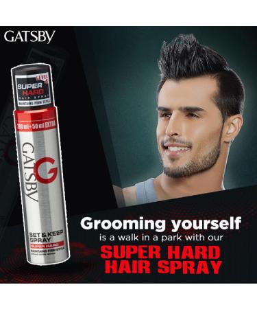 TA Gats'by Men's Hair Spray 250ml | Set & Keep Spray Super Hard Level 4 - Maintains Firm Hair Style For Men - Buy Online on GoSupps.com
