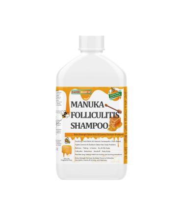 1 Pack Manuka Honey Shampoo Folliculitis Shampoo Seborrheic Shampoo Anti-Dandruff & Antifungal Shampoo Folliculitis Dandruff Scalp Psoriasis Relieve From Itchy and Dry Scalp Soothing Scalp 8 Fl Oz (Pack of 1)