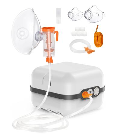 Nebulizer Machine for Adults and Kids - Portable Nebulizer with 1 Set Reusable Accessory, Low Noise Desktop Asthma Compressor Nebulizer & Jet Nebulizers for Home Use