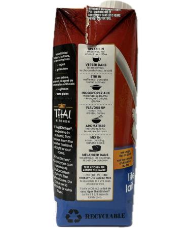 Thai Kitchen Premium Unsweetened Coconut Milk Lite Tetra 750ml Case Pack Count 6 Unsweetened Coconut Milk Lite 750 ml (Pack of 6) - Buy Online on GoSupps.com