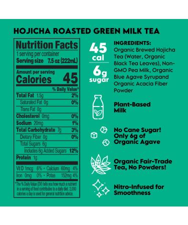 Buy Twrl Milk Tea - Hojicha Roasted Green Tea Plant-Based Low Sugar Organic Nitro-Infused - 12 Pack (7.5 oz) | International Shipping Available - Buy Online on GoSupps.com