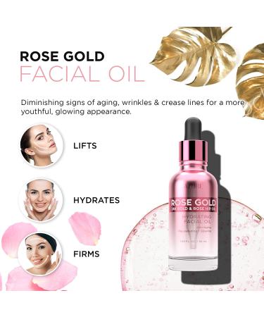 AZURE Rose Gold Hydrating Facial Oil | Anti Aging, Lifting & Firming | Reduces Wrinkles & Fine Lines | Calms & Revitalizes Skin | 50mL - Buy Online on GoSupps.com