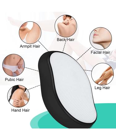 Crystal Hair Eraser - Reusable Painless Exfoliation Tool for Hair Removal | Fast & Easy | Women and Men | Black Crystal - Buy Online on GoSupps.com