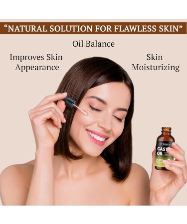 Fiora Naturals Organic Castor Oil - 100% Pure Cold Pressed Eyelash Growth Serum | Hexane-Free Hair Conditioner & Eyebrow Stimulator | USDA Certified - Buy Online on GoSupps.com