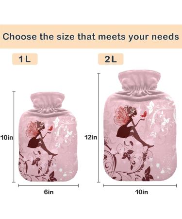 NAANLE Fairy Valentines 2L Transparent Hot Water Bottle | Large Comfort for Bed Hand & Feet Pain Relief & Heat Therapy - Buy Online on GoSupps.com