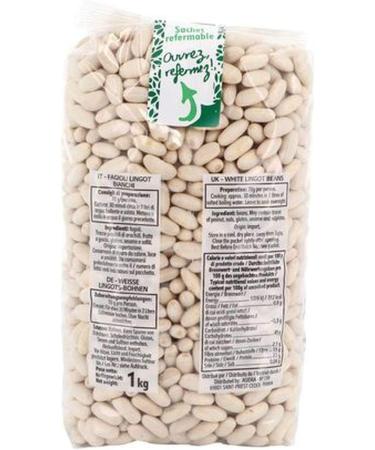  Grain de Frais White Ingot Bean - Grain de Frais - Pack 1 kg - Buy Online on GoSupps.com