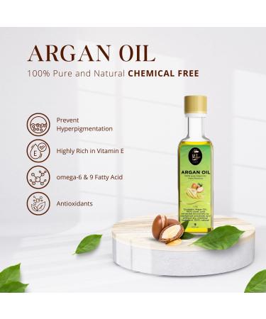 100% Pure Argan Oil - Cold Pressed Organic Moroccan Oil for Hair Skin & Face | Moisturizer for Dry & Damaged Hair & Skin - 3.3 fl oz - Buy Online on GoSupps.com