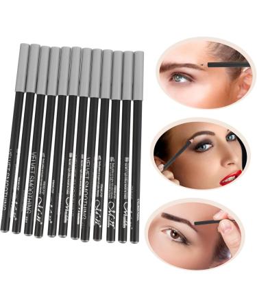Lot de 12 Crayons Eyeliner Noirs 12pcs Bois Pratiques R sistants la Transpiration Maquillage Yeux Femmes Usage Quotidien Accessoires Maquillage Compact - Buy Online on GoSupps.com