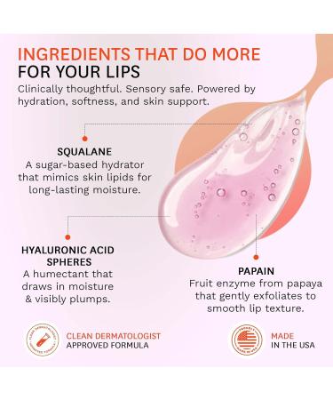 Fig.1 ReviveLip Enzyme Mask | Hydrating Lip Balm for Dry Flaky Lips Vegan Moisturizing Lip Treatment with Papain & Hyaluronic Acid | Overnight Lip Mask | Lip Moisturizer for Sensitive Skin 0.5 oz - Buy Online on GoSupps.com