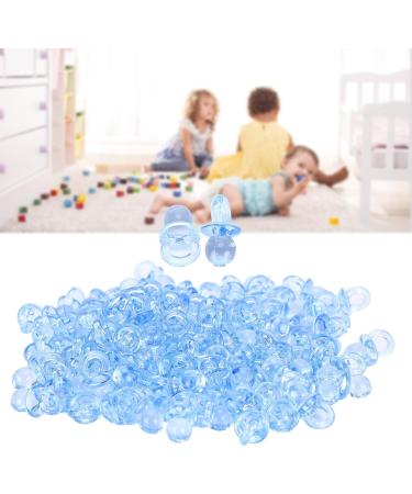 200pcs Acrylic Pacifier Baby Nipples - Baptism & Birthday Gift Decorations (Blue) - High Gloss Transparent - Buy Online on GoSupps.com