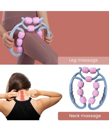 Hutvd Muscle Massage Roller - 360 Manual Massage Scooter for Legs Thighs Calves Neck & Arms | Pain Relief & Muscle Recovery - Buy Online on GoSupps.com