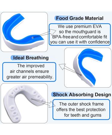 Premium Sports Mouthguard Set - 4 Pack for Adults & Kids | Ultimate Protection for Rugby Martial Arts Kickboxing Hockey & Boxing - Buy Online on GoSupps.com