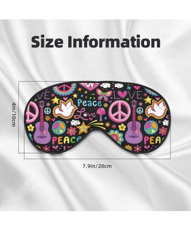 Peace Love and Dove Flower Power Sleep Mask | Adjustable Double-Sided Eye Mask | Soft Eye Covers for Shading & Reducing Eye Edema | International Shipping Available - Buy Online on GoSupps.com