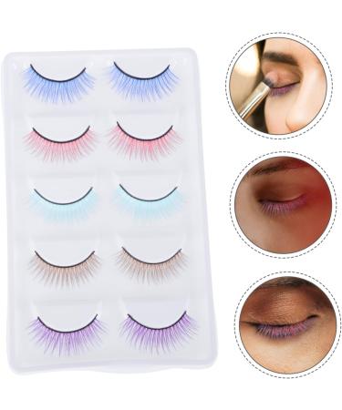 FRCOLOR 15 Pairs Colored False Eyelashes Dense Fake Eyelash Vivid Eyelashes Soft Natural False Eyelashes Thick Man-made Fiber False Eyelashes Artificial Fiber 3d European and American - Buy Online on GoSupps.com