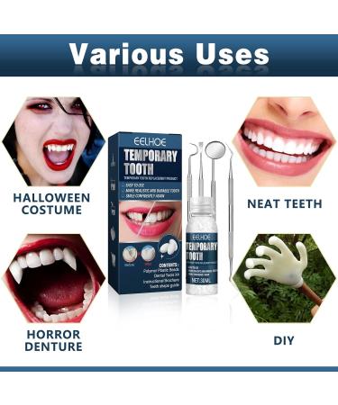 Buy Miioto Provisional Dentures - Temporary Dental Repair Kit for Missing Tooth | International Shipping Available - Buy Online on GoSupps.com