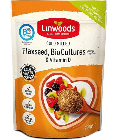 Linwoods Flaxseed Bio Cultures Vitamin D High in vitamin D High in Fibre High in Omega 3 (ALA) - Buy Online on GoSupps.com