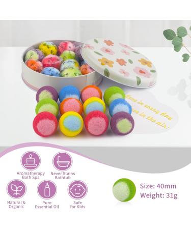 Bath Bombs 12PCS Bath Bombs for Women Gifts 100% Essential Oil Natural Organic Fizzy Bath Spa Gift for Kids Ideal Luxury Home Spa Presents for Birthday Mother's Day Valentine's Day - Buy Online on GoSupps.com