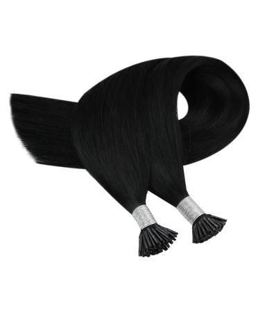 Sunny Hair I Tip Hair Extensions - 50S Pre Bonded Jet Black Human Hair 20 Inch | Cold Fusion I Tip Extensions for Women - Buy Online on GoSupps.com