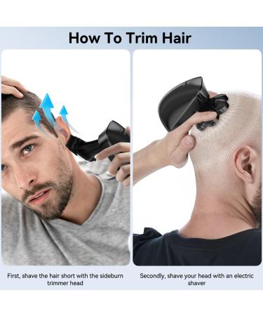 PEACEONE 7D Waterproof Rotary Head Shaver for Bald Men | 5-in-1 Grooming Kit | USB Rechargeable with LED Display | Ideal Wet/Dry Hair Trimmer - Buy Online on GoSupps.com