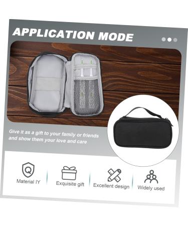 UKCOCO 3-Pack Travel Toothbrush & Electronics Organizer - Multifunctional Oxford Fabric Cultural Bag for Men - Headphone Storage - 19x11x5cm - Buy Online on GoSupps.com