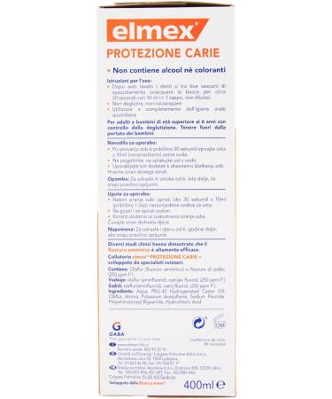 Elmex Protection Tooth Decay Mouthwash 400ml - Effective Cavity Defense | International Shipping Available - Buy Online on GoSupps.com