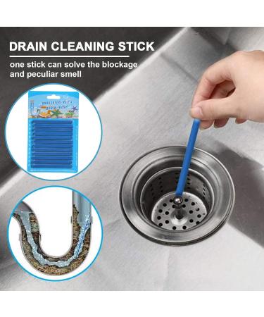 Drain Cleaner Sticks Drain Cleaner Sticks Drain Clog Remover | Effective Drain Pipe Cleaning Sticks to Unclog Drains Sink Shower Drain Deodorizer 5 Different Scents Dobooo - Buy Online on GoSupps.com