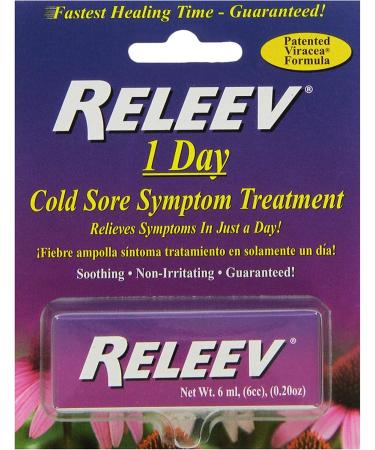 RELEEV 1 Day Cold Sore Treatment 6 mL (Pack of 3)