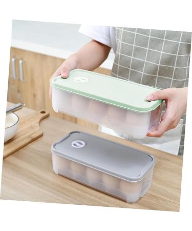 2 pcs Household Tray Multi-layer Preservation Egg Refrigerator Kitchen Container re-usable Light Greenx2pcs 24x11.5cmx2pcs - Buy Online on GoSupps.com