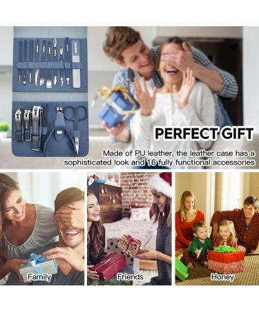 Professional Manicure Pedicure Kit - Nail Clippers in Blue - Buy Online on GoSupps.com